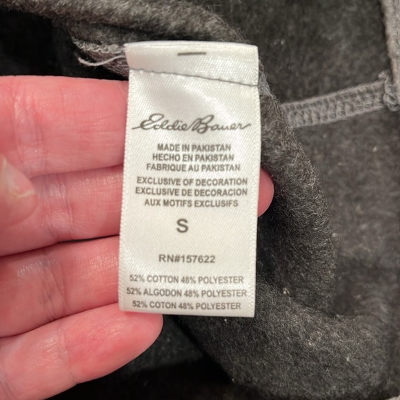 Eddie Bauer Men's Charcoal 1/4 Zip Pullover/NWT/S - Picture 9 of 11